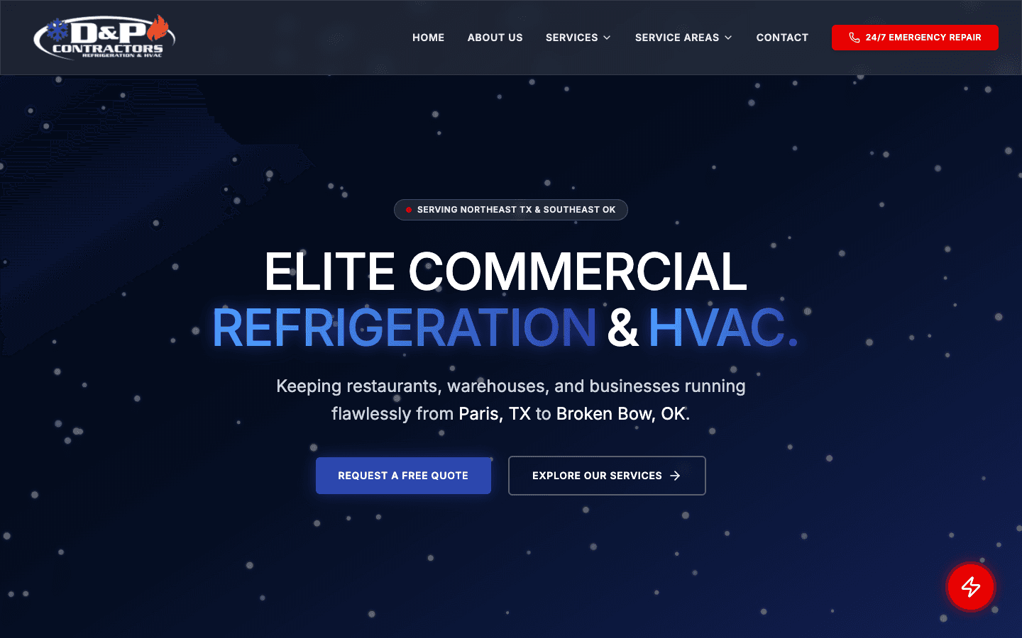 DP Contractors website built by Found It Marketing