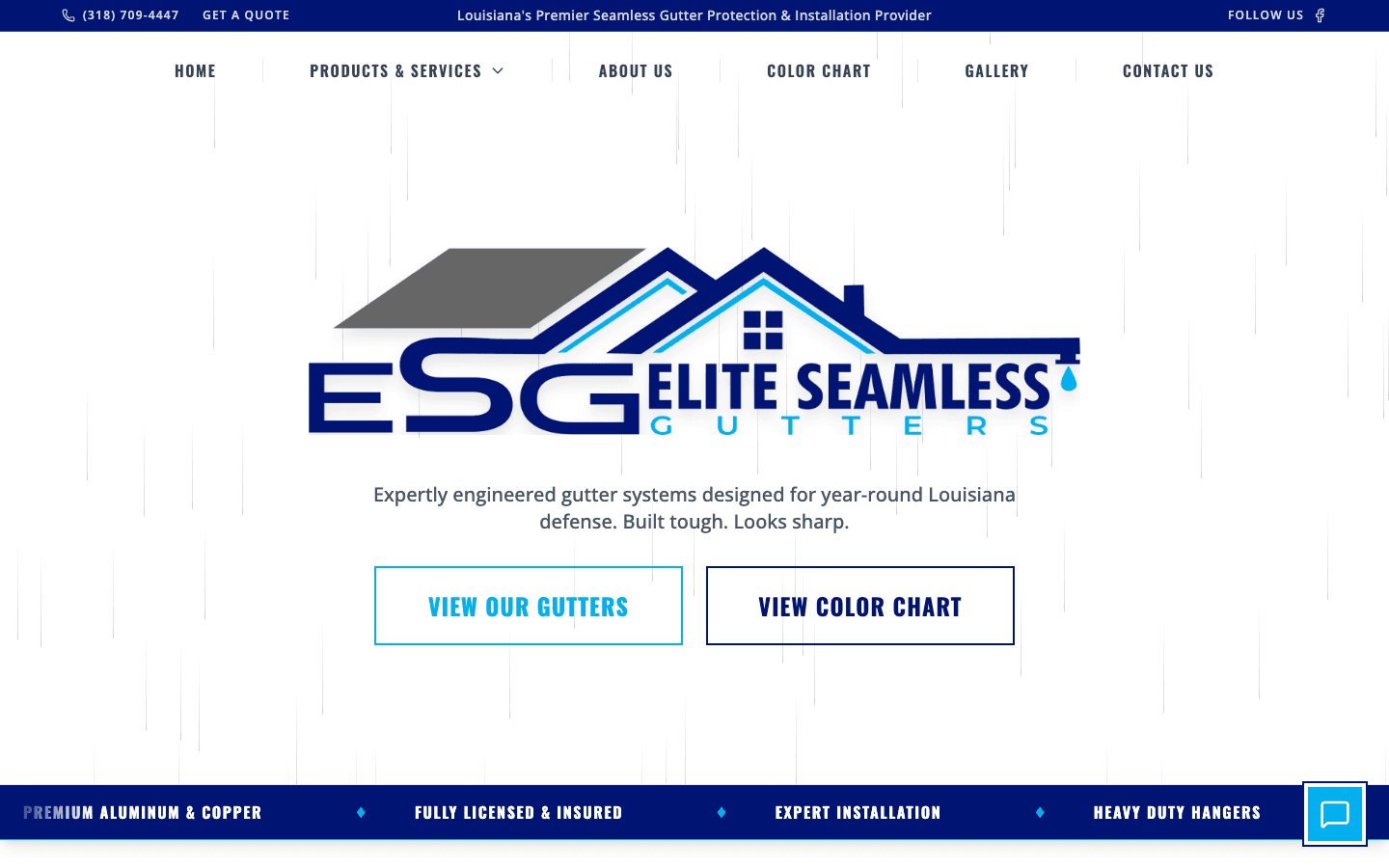 Elite Seamless website built by Found It Marketing