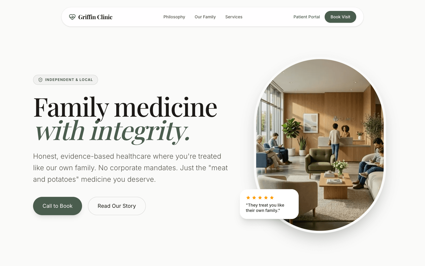Griffen website built by Found It Marketing