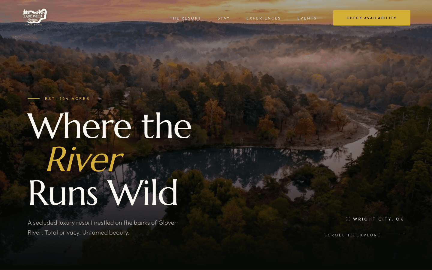 Last Wild River website built by Found It Marketing