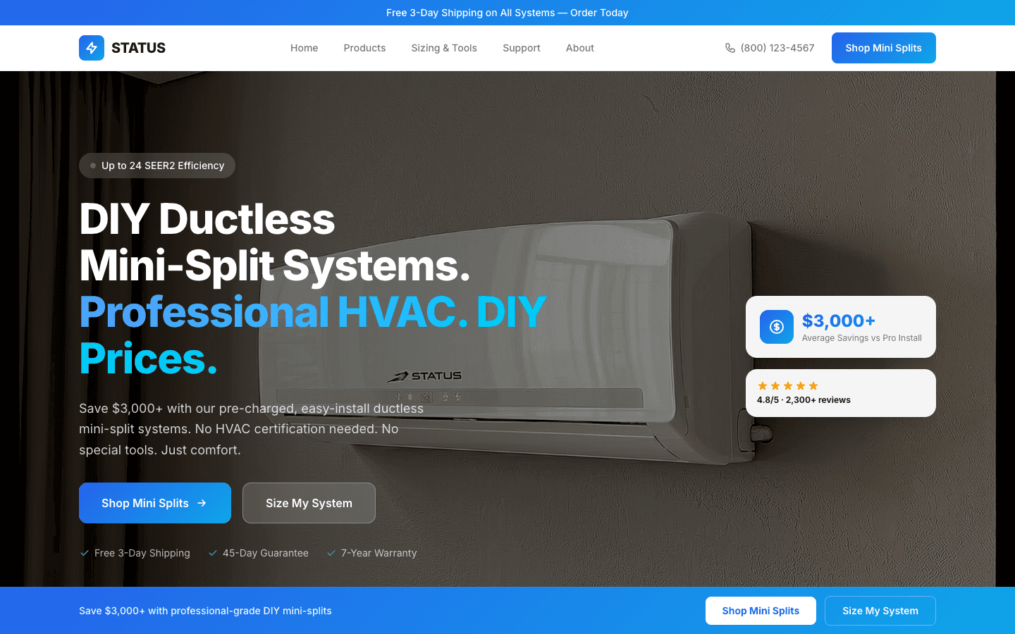 Status website built by Found It Marketing